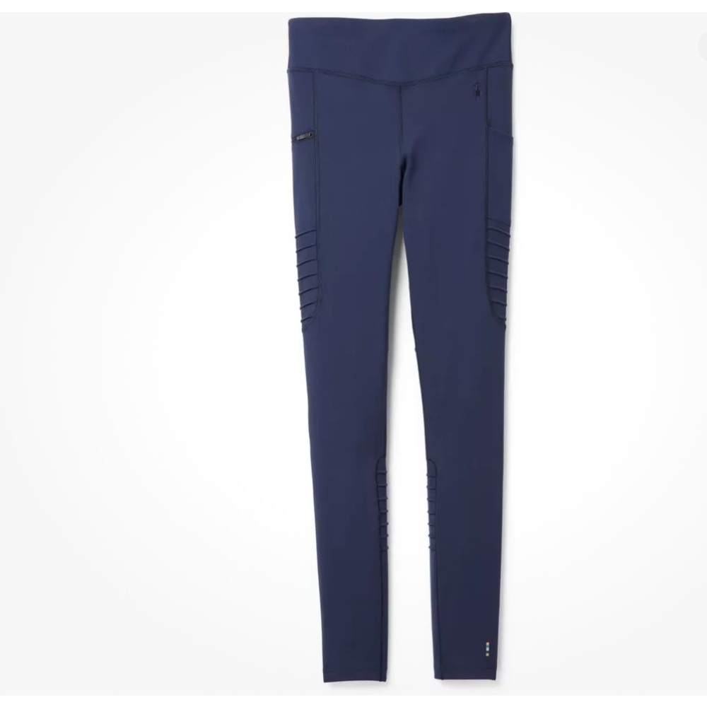 Navy Blue Smartwool Merino Sport Moto Tight NWT